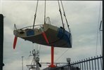 Mini-Transat : Grutage à Saint-Nazaire